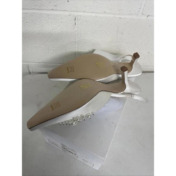 RAYE Serena D'orsey Pump satin Pearl bead embelished ivory size 7.5 $188 msrp - Picture 9 of 9
